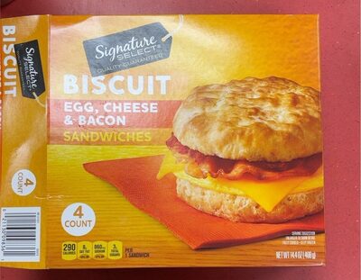 Egg, Cheese & Bacon Biscuit Sandwiches, Egg, Cheese & Bacon
