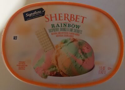 Rainbow Raspberry, Orange & Lime Sherbets, Rainbow