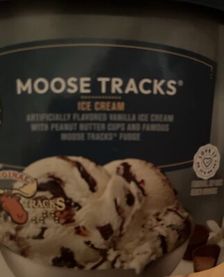 Denali Original Moose Tracks Vanilla Flavored Ice Cream With Peanut Butter Cups And Famous Moose Tracks Fudge Ice Cream, Denali Original Moose Tracks