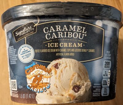 Denali Caramel Caribou Toffee Flavored Ice Cream With Caramel Cups And Luscious Denali Caramel, Denali Caramel Caribou