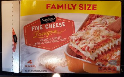Five Cheese Lasagna A Blend Of Cheeses With A Chunky Tomato Sauce, Five Cheese
