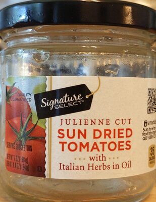 Julienne Cut Sun Dried Tomatoes With Italian Herbs In Oil, Italian Herbs