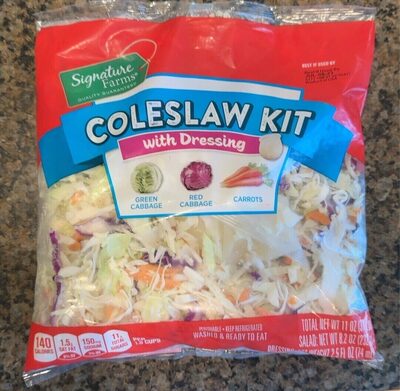 Coleslaw Green Cabbage, Red Cabbage, Carrots Kit With Dressing, Coleslaw