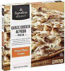 Ultra Thin Crust Garlic Chicken Alfredo Pizza, Ultra Thin