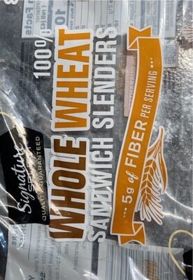 100% Whole Wheat Sandwich Slenders, 100% Whole Wheat
