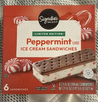 Peppermint Ice Cream With Chocolaty Wafers Sandwiches, Peppermint