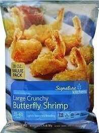 Lightly Seasoned Breading Crunchy Large Butterfly Shrimp, Lightly Seasoned Breading