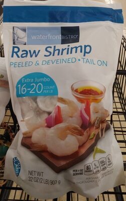 Peeled & Deveined, Tail On Extra Jumbo Raw Shrimp