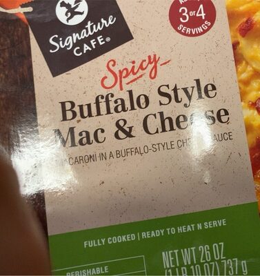 Spicy Buffalo Style Mac & Cheese Macaroni In A Buffalo-Style Cheese Sauce, Spicy Buffalo Style Mac & Cheese