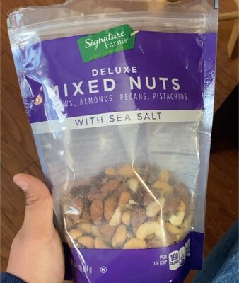 Deluxe Mixed Nuts Cashews, Almonds, Pecans, Pistachios With Sea Salt, Deluxe Mixed Nuts With Sea Salt