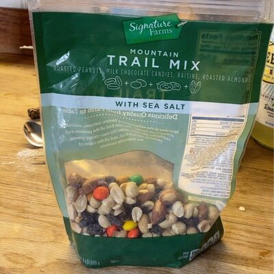 Mountain Roasted Peanuts, Milk Chocolate Candies, Raisins, Roasted Almonds Trail Mix, Mountain