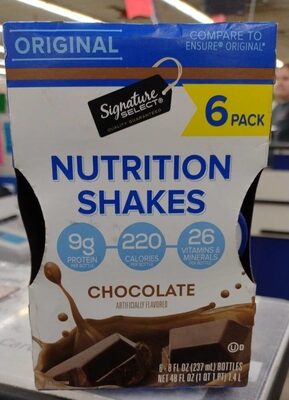 Original Protein 9 G Nutrition Shakes, Chocolate, Chocolate