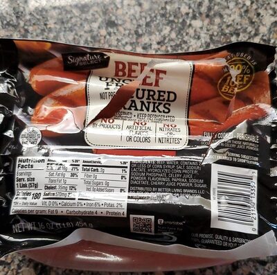 Fully Cooked Beef Uncured Franks, Beef