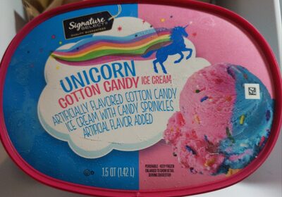 Unicorn Cotton Candy Ice Cream With Candy Sprinkles, Unicorn Cotton Candy