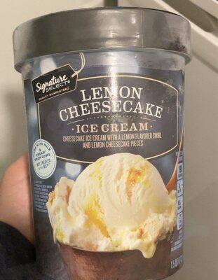 Lemon Cheesecake Ice Cream With A Lemon Flavored Swirl And Lemon Cheesecake Pieces, Lemon Cheesecake
