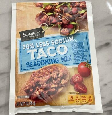 30% Less Sodium Taco Seasoning Mix, 30% Less Sodium Taco