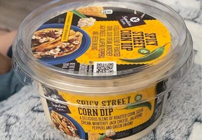 Spicy Street Corn A Delicious Blend Of Roasted Corn, Sour Cream, Monterey Jack Cheese, Jalapeno Peppers And Green Onions Dip, Spicy Street Corn