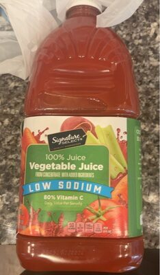 Vegetable Low Sodium 100% Juice From Concentrate, Vegetable