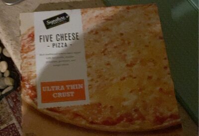 Five Cheese Rich Traditional Tomato Sauce Topped With Low-Moisture Mozzarella, Cheddar, Unsmoked Provolone, Parmesan And Asiago Cheeses Ultra Thin Crust Pizza, Five Cheese