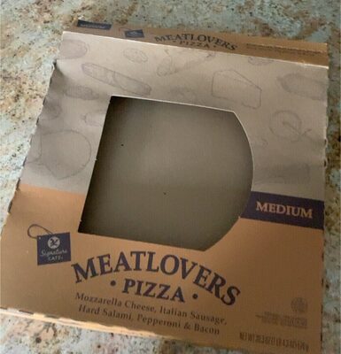 Meatlovers Mozzarella Cheese, Italian Sausage, Hard Salami, Pepperoni & Bacon Pizza, Meatlovers