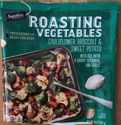 Roasting Vegetables Cauliflower, Broccoli & Sweet Potato With Red Onion, A Savory Seasoning, And Garlic, Roasting Vegetables