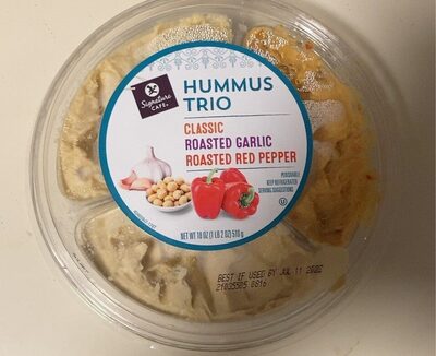 Hummus Trio, Original, Roasted Garlic, Roasted Red Pepper