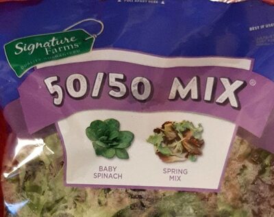 50/50 Mix Baby Spinach, Spring Mix, 50/50 Mix