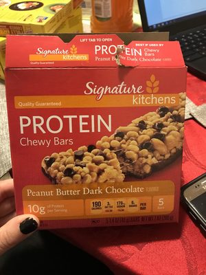 Peanut Butter & Dark Chocolate Flavored Protein Chewy Bars, Peanut Butter & Dark Chocolate