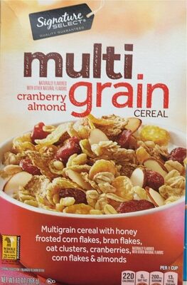 Cranberry Almond Flavored Multi Grain Cereal, Cranberry Almond