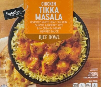 Chicken Tikka Masala Roasted White Meat Chicken, Onions & Basmati Rice In A Creamy Indian Inspired Sauce Rice Bowl, Chicken Tikka Masala