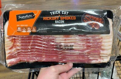 Hickory Smoked Thick Cut Bacon, Hickory Smoked