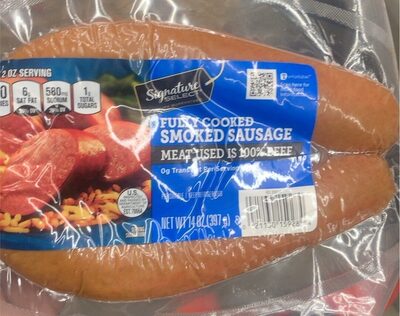 Fully Cooked Smoked Sausage, Smoked