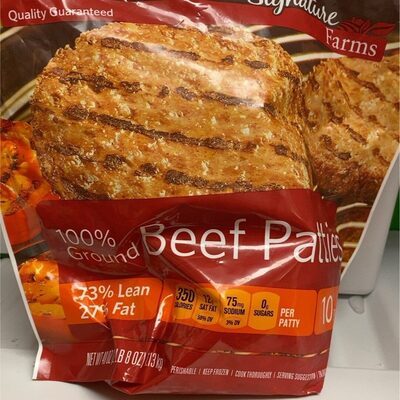 73% Lean/27% Fat 100% Ground Beef Patties