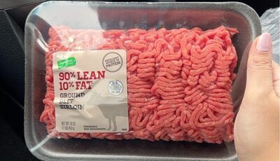 90% Lean/10% Fat Ground Beef Sirloin
