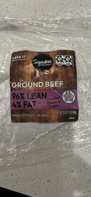 96% Lean/4% Fat Ground Beef