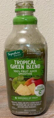 Tropical Green Blend Fruit Juice Smoothie, Tropical Green Blend