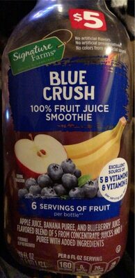 Blue Crush Fruit Juice Smoothie, Blue Crush