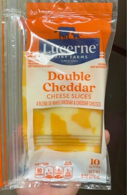 Double Cheddar A Blend Of White Cheddar & Cheddar Cheese Slices, Double Cheddar