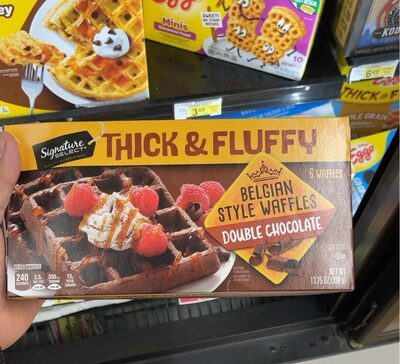 Double Chocolate Thick & Fluffy Belgian Style Waffles, Double Chocolate