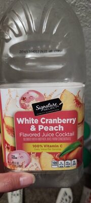 White Cranberry & Peach Flavored Juice Cocktail Blended With Another Juice From Concentrate, White Cranberry & Peach