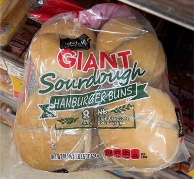 Sourdough Giant Hamburger Buns, Sourdough