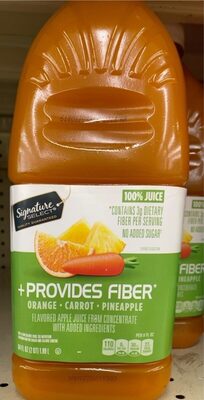 Orange, Carrot, Pineapple Flavored Apple Juice From Concentrate, Orange, Carrot, Pineapple