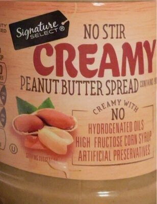Creamy No Stir Peanut Butter Spread, Creamy