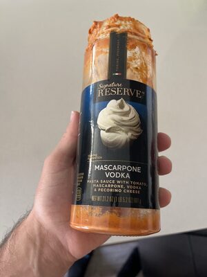 Mascarpone Vodka Pasta Sauce With Tomato, Mascarpone, Vodka & Pecorino Cheese, Mascarpone Vodka