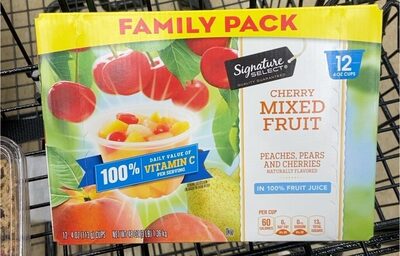 Cherry Mixed Peaches, Pears And Cherries Flavored Fruit In 100% Fruit Juice, Cherry Mixed In Fruit Juice