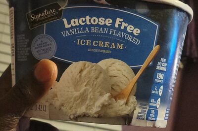 Vanilla Bean Flavored Lactose Free Ice Cream, Vanilla Bean