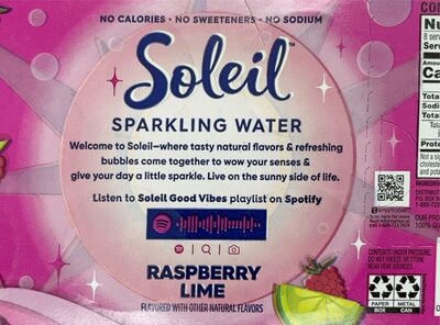 Raspberry Lime Sparkling Water, Raspberry Lime
