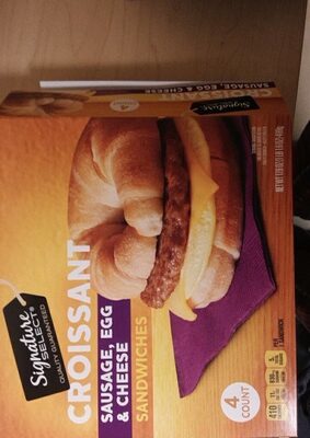Sausage, Egg & Cheese Croissant Sandwiches, Sausage, Egg & Cheese