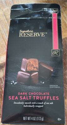 Dark Chocolate Sea Salt Truffles, Dark Chocolate Sea Salt