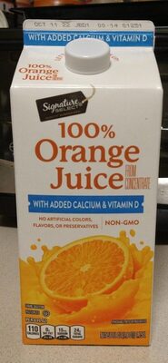 Orange Juice With Added Calcium & Vitamin D, Calcium & Vitamin D